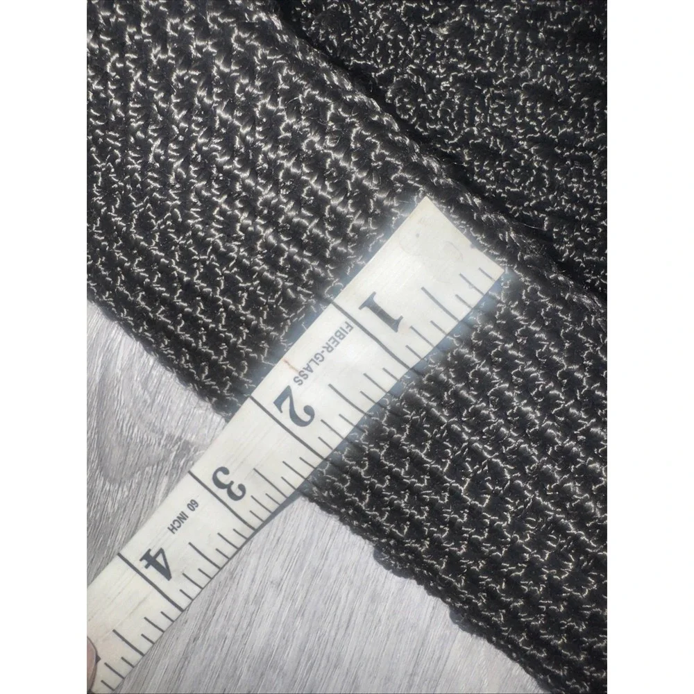 The SAK Small Black‎ Square Crochet Woven Crossbody Zip Pocket Pouch Purse